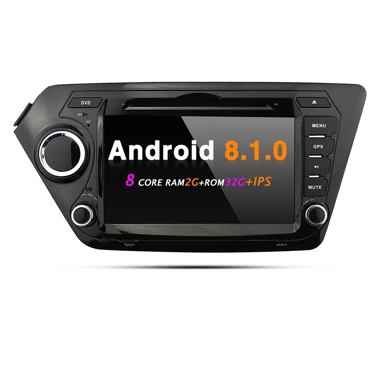 EKIY автомобильный DVD gps-навигация, радио, стерео для KIA RIO K2 Android 8.1.0 WiFi 4G USB Восьмиядерный 2G 32G Мультимедийный Плеер головное устройство - Цвет: 2G 32G IPS