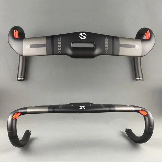 Full Carbon Fiber Handlebar Integrated Bar Stem Road Bike Racing Drop Bar Matte