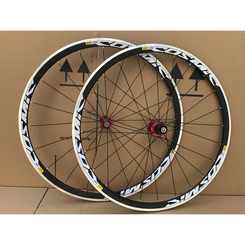 RUJIXU AK EQ COSMIC ELITE горячая Распродажа 700C 120 кольцо сплав V Тормозные колеса bmx шоссейные велосипедные колеса алюминиевые велосипедные колеса - Цвет: Red Hub