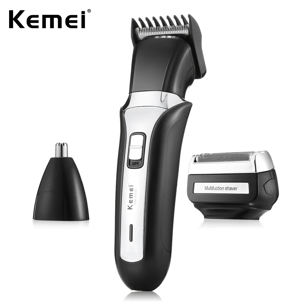 

Kemei 3 in 1 Rechargeable Nose Ear Trimmer Electric Shaving Safe Face Care Clipper Trimmer Nose Hair Trimer For Men
