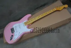 Бесплатная доставка Высокое качество Оптовая Новый Stratocaster розовый электрогитару sss пользовательские тела @ 22