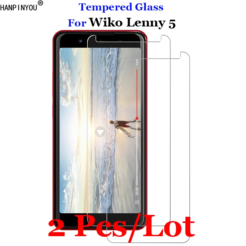 

2 Pcs/Lot For Wiko Lenny5 Tempered Glass 9H 2.5D Premium Screen Protector Film For Wiko Lenny 5 5.7"