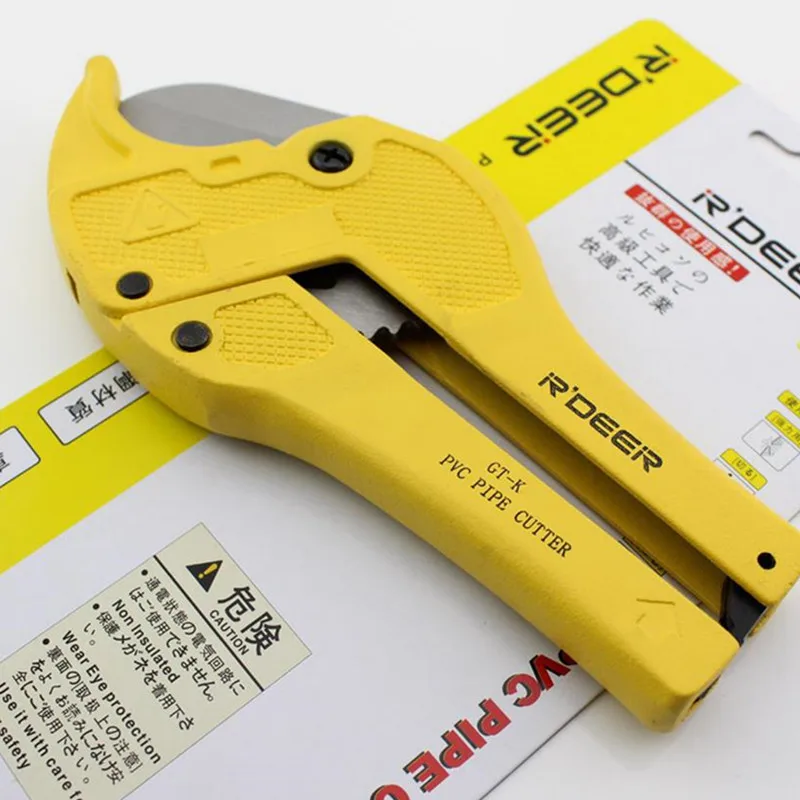 RDEER 42mm PVC-Pipe Cutter Aluminum Alloy Scissors Stainless Steel Blade Cutting Action Knife For PP PE PU Pipe Hand Tools