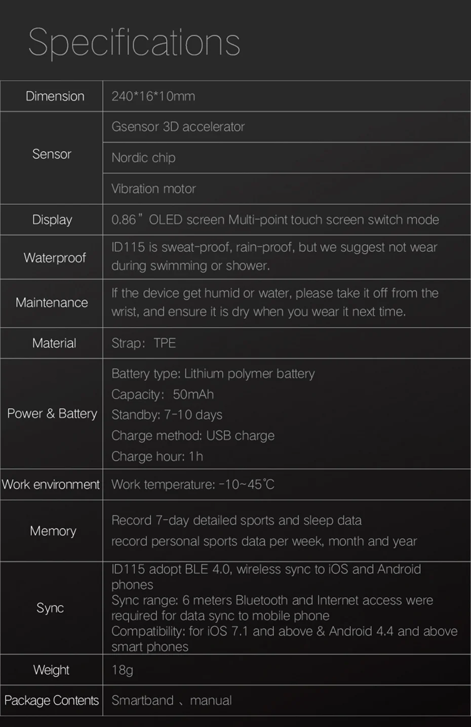 2017 HQ Smart Wristband IP Waterproof Sleep Monitoring Bluetooth Bracelet Pedometer Call SMS Alert Smartband Wrist Watch Unisex (9)
