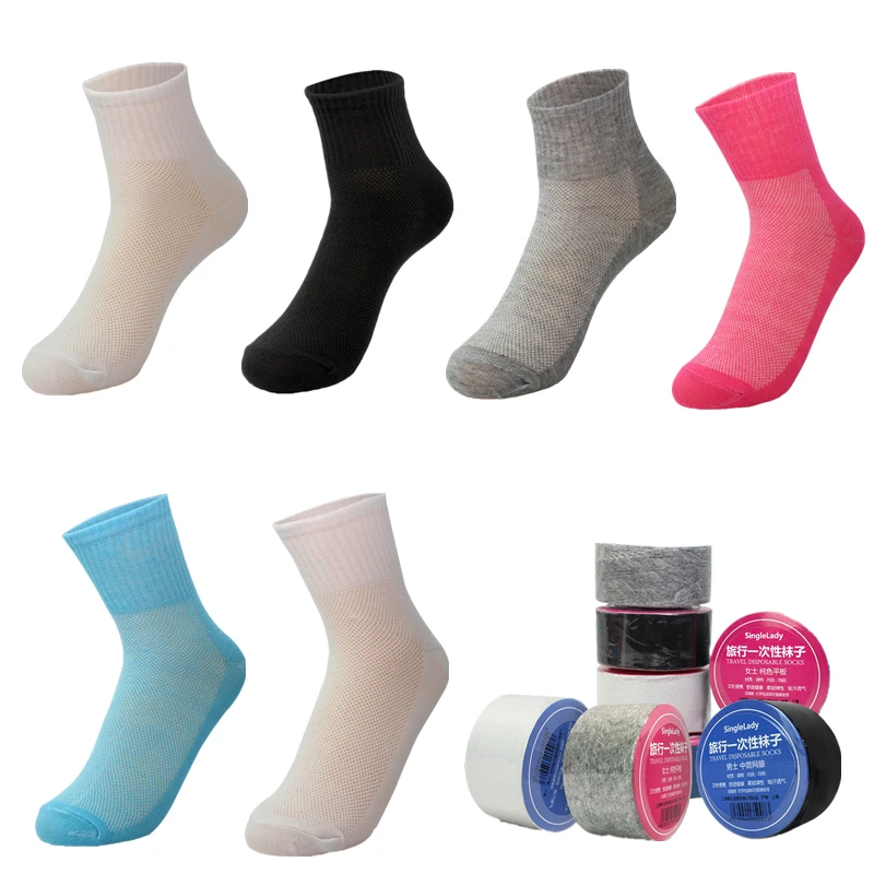 

3Pair 2019 Disposable Socks Travel Business Trip leisure Men Women Cotton Breathable Thin Socks Casual Portable Compressed Socks