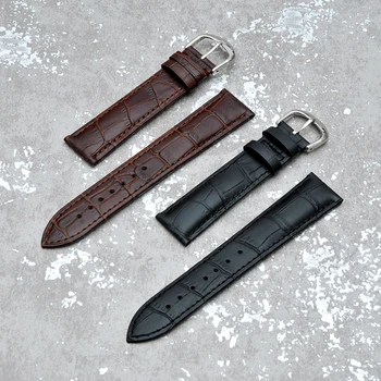 

Genuine Leather Watch Band Strap Stainless Steel14mm 15mm 16mm 18mm 20m 21mm 22mm Watchband