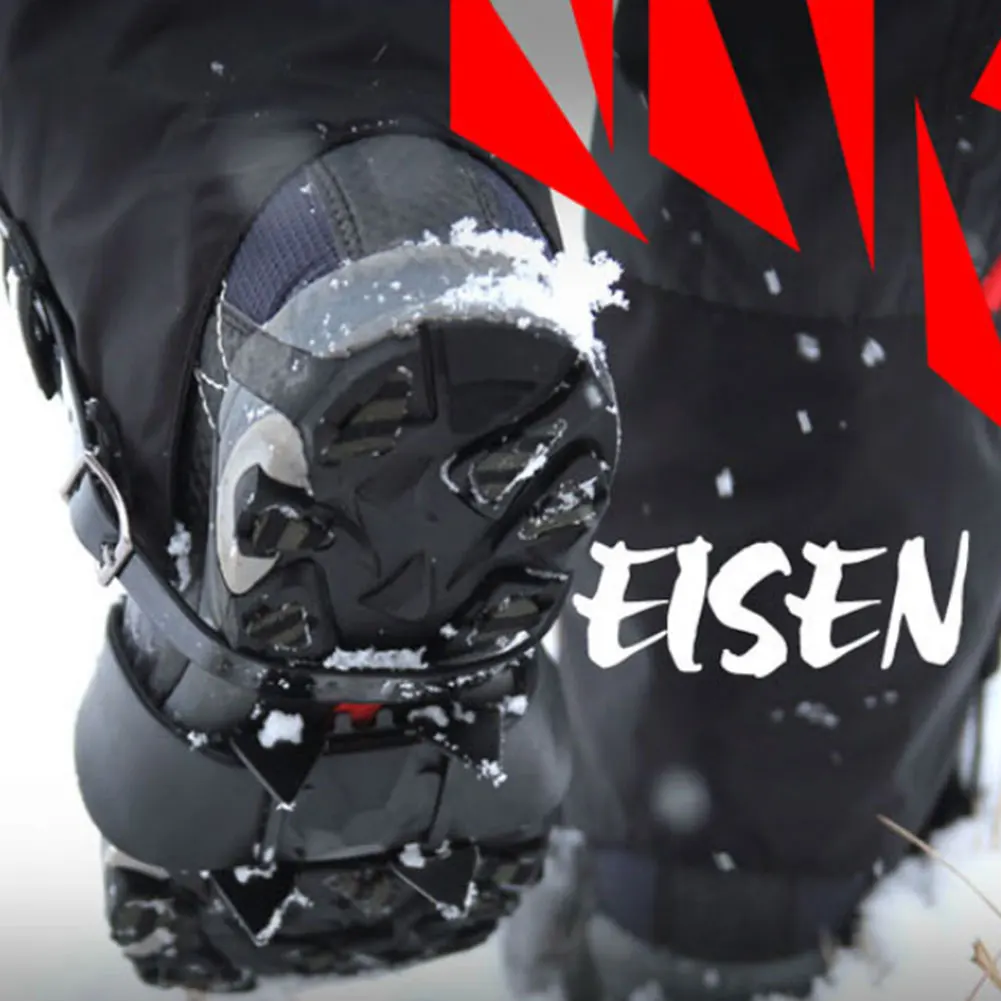 

Winter 4 Teeth Crampons Spikes Anti-slip Hiking Outdoor Ice Gripper Traction Overshoe Climbing Cleats #5