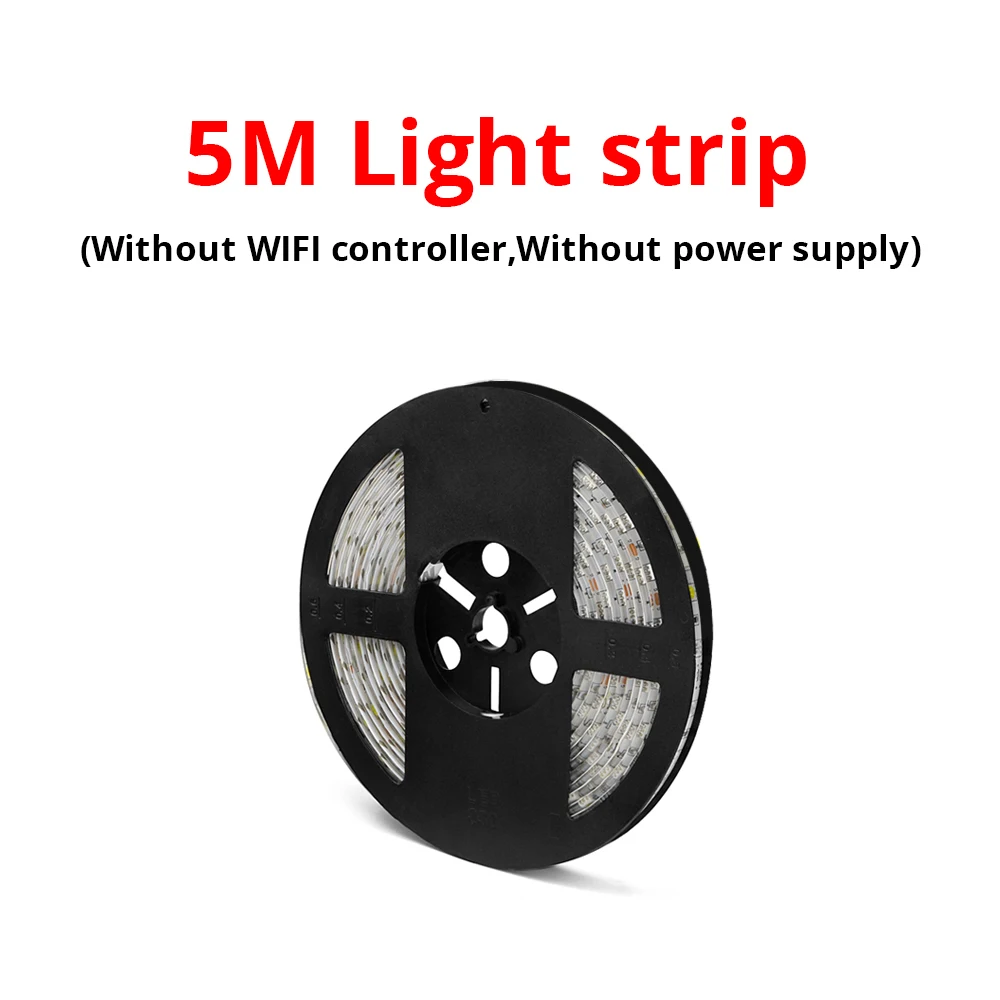 SMD 5050 светильник, кухонный светодиодный светильник с беспроводным Wi-Fi управлением, 5 м, RGB RGBW RGBWW, светильник s, декор для шкафа, DIY лампа - Цвет: 5M LED Strip Only