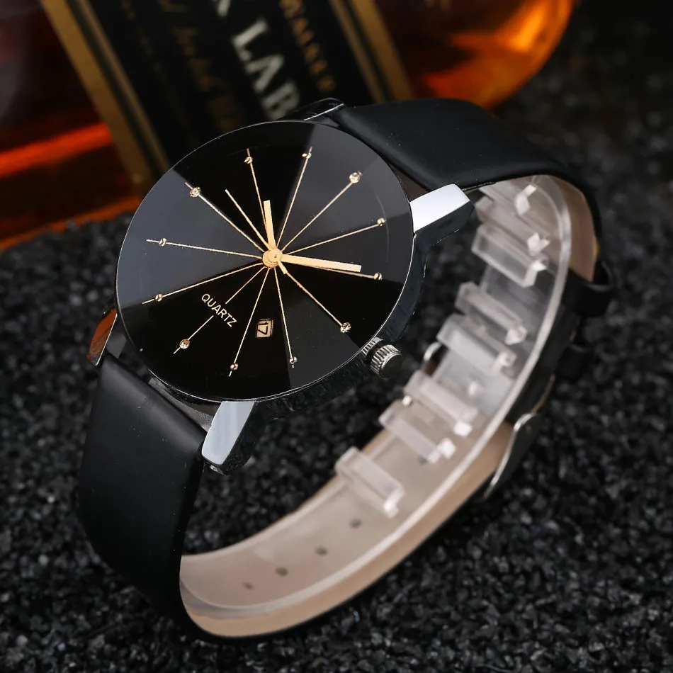 

Drop Ship Women hours Luxury Stainless Steel Quartz Date Sport Leather Band Dial Wristwatches Female Clock