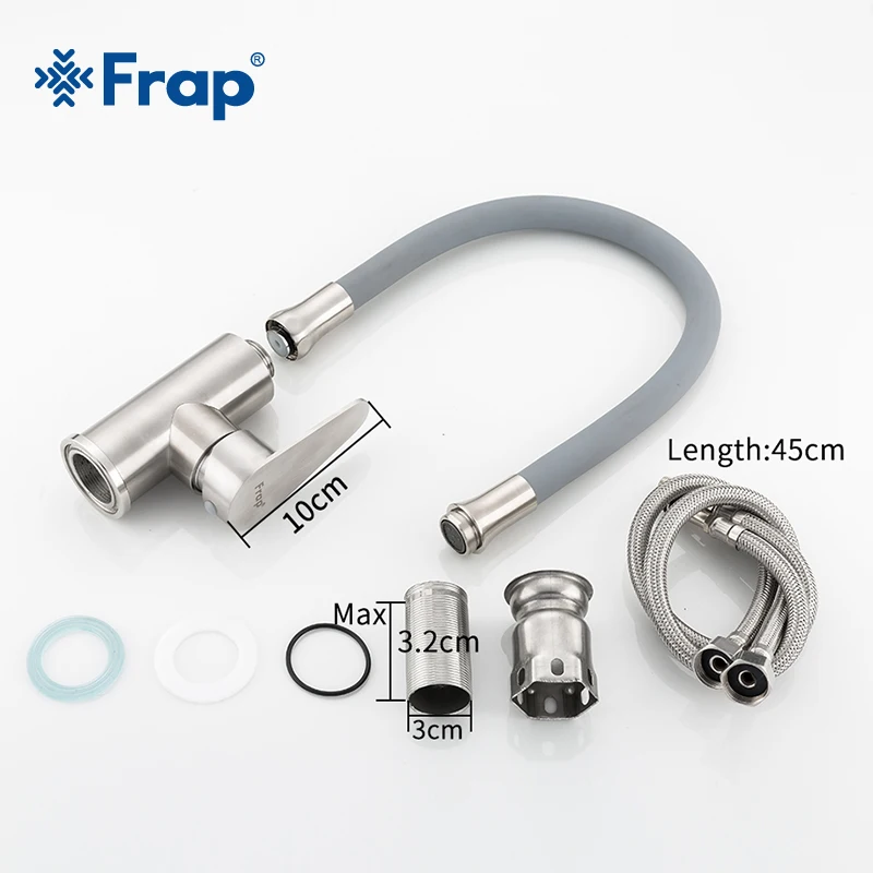  Frap 304 stainless steel Any Direction Rotating Kitchen sSink Faucet Cold and Hot Water Mixer Torne - 32955139668
