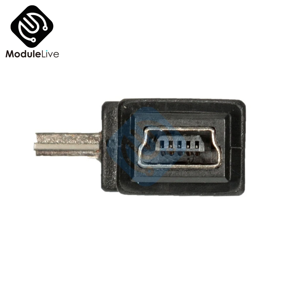 Мини светильник 1 шт. черный 5 штырьков штекер Micro USB гнездо 90 градусов адаптер