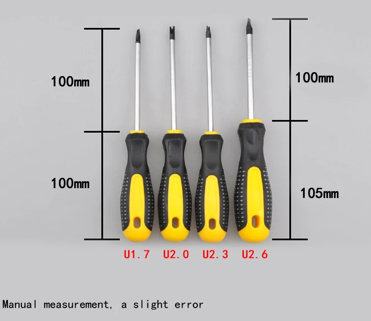 U1.7/U2.0/U2.3/U2.6 Магнитный гаечный ключ Отвертка CR-V отвертки u-типа отвертки изолированные отвертки 1 шт