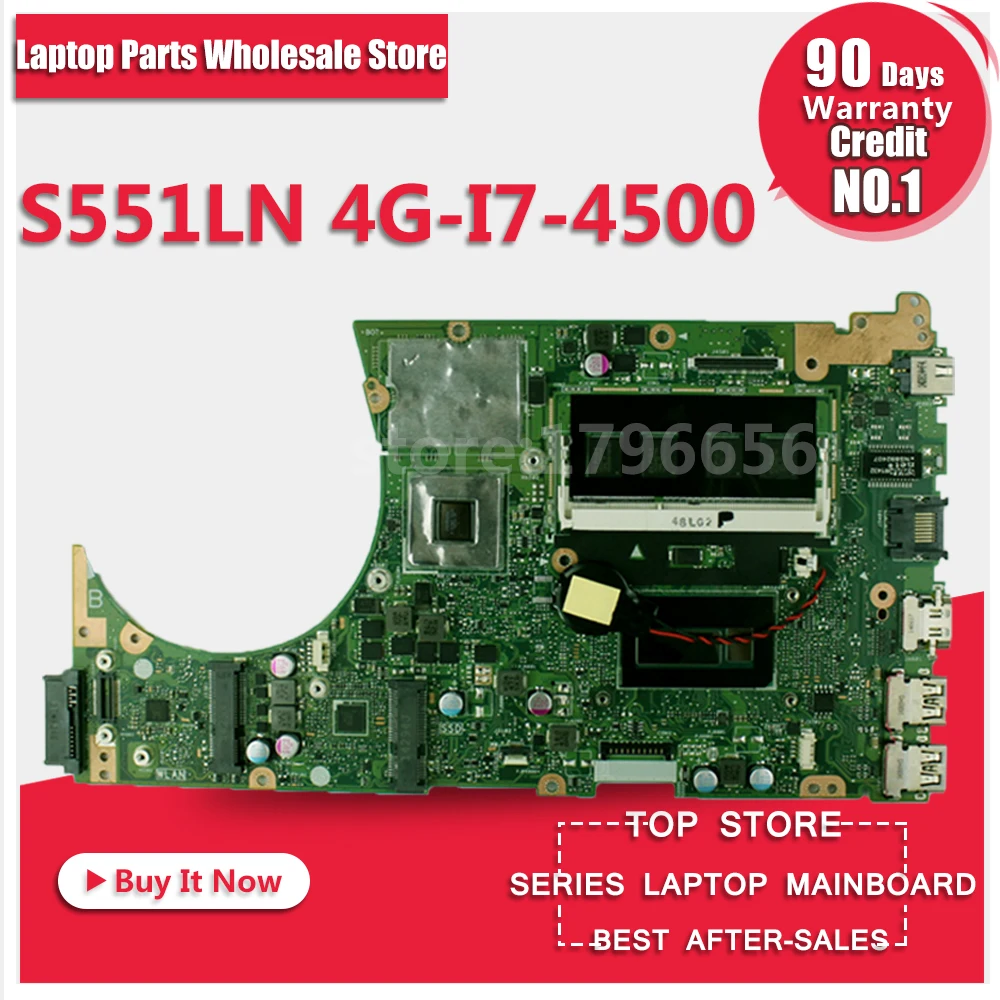 For ASUS Laptop Motherboard S551LN 2G I7 4500 2 Video Memory S551L