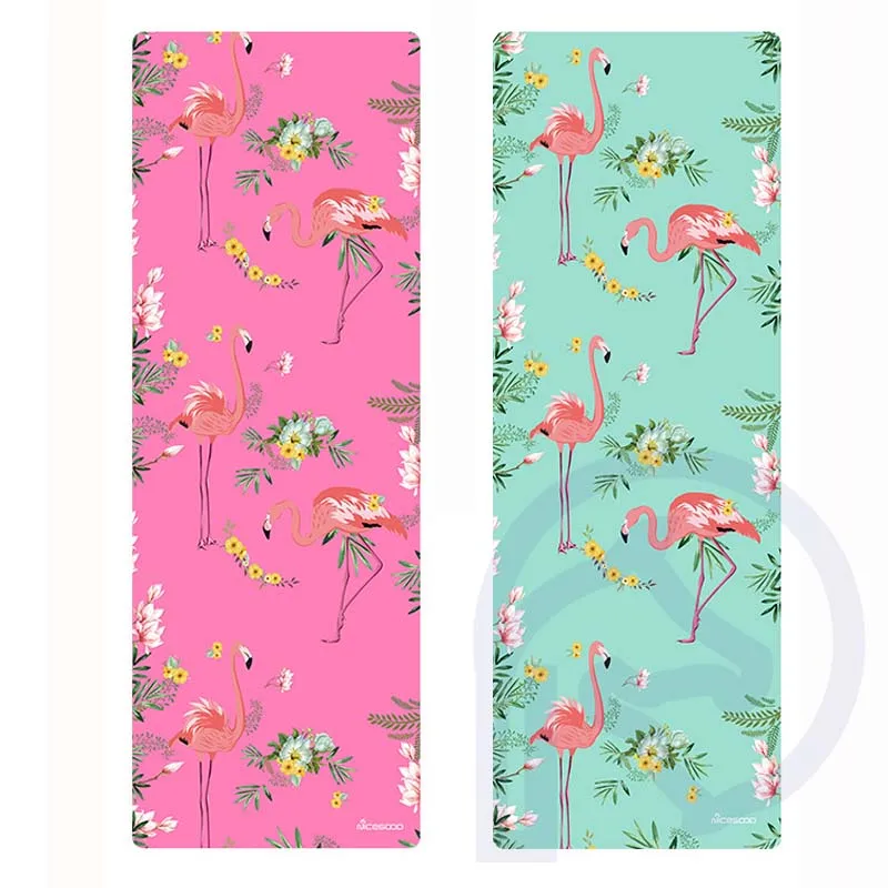

Portable Non-slip Yoga Blanket Ultra Thin Natural Rubber Printing Environmental Protection Suede Yoga Mat Folding Yoga Towel