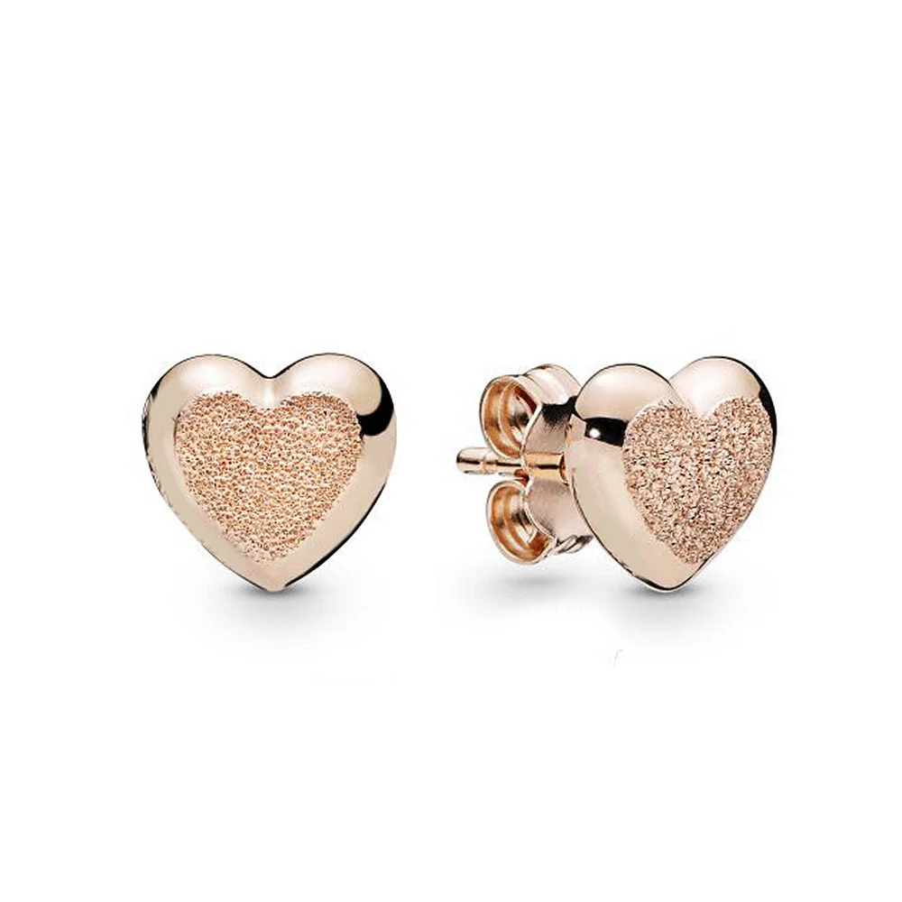 Ajax 925 Sterling Silver Heart-shape European Women Simple Earring Wholesale Price Jewelry - Окраска металла: 1