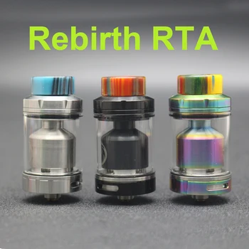 

E Cigarette Rebirth RTA 25mm Diameter 2ml /5ml With 810 Resin Drip tip Atomizer Fit Box MOD Vape Vaporizer