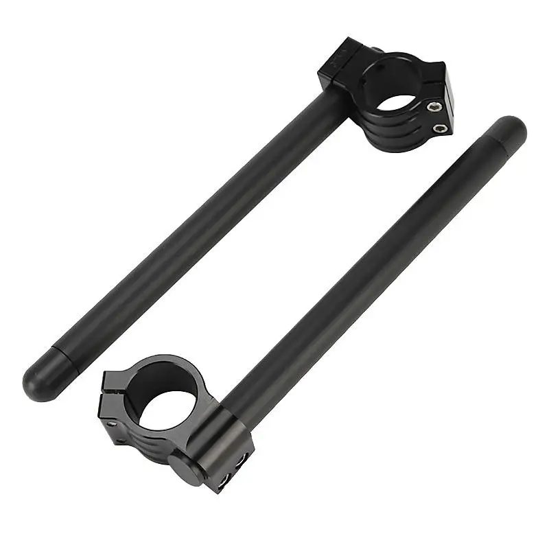 Black Aluminum 37mm Fork Tube Clip On Handlebars 7/8" Handle Bar