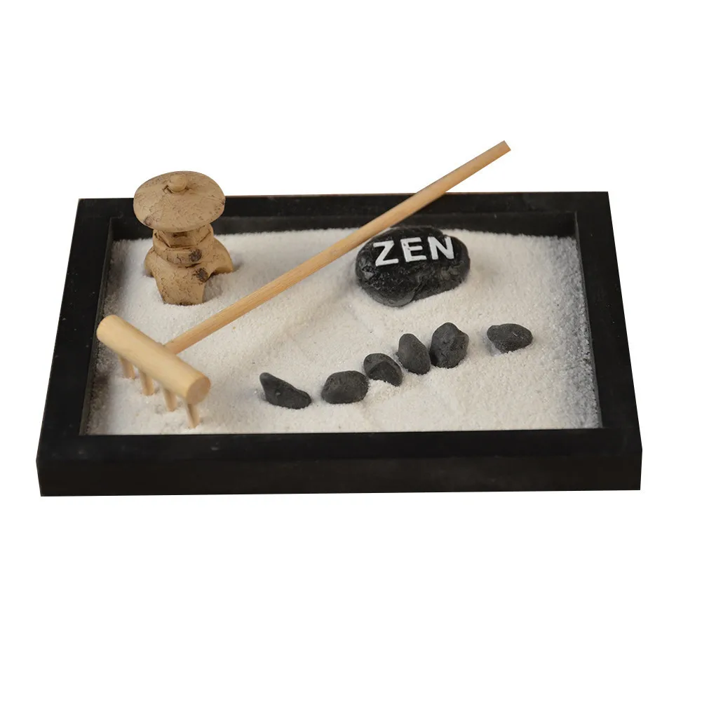 

Elaborately Statue Buddha Zen Garden Sand Meditation Peaceful Relax Decor Set Spiritual Zen Garden Kit Decoration Set