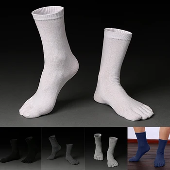 

Droppshiping 1 Pair Summer Breathable Men's Cotton Toe Socks Pure Sports Basketball Five Finger Socks dg88