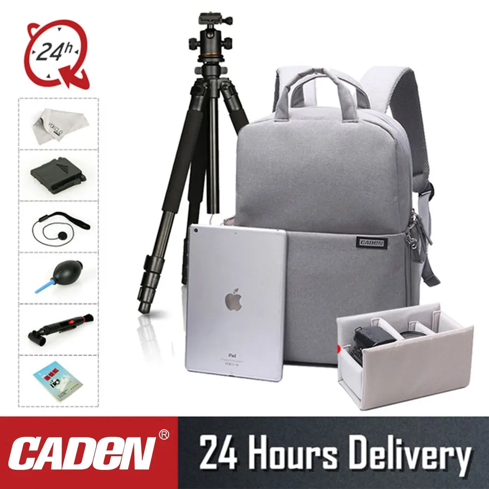 Купить CADeN Dslr камера сумка водостойкий фото рюкзак плечо ноутбук 14 \