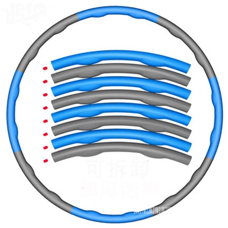 Супер 98-100 см фитнес съемные потери веса жесткая трубка оборудование Талия Новогодние декоративные шарики круг HK-HLQ520 розовый/серый/зеленый - Цвет: Синий