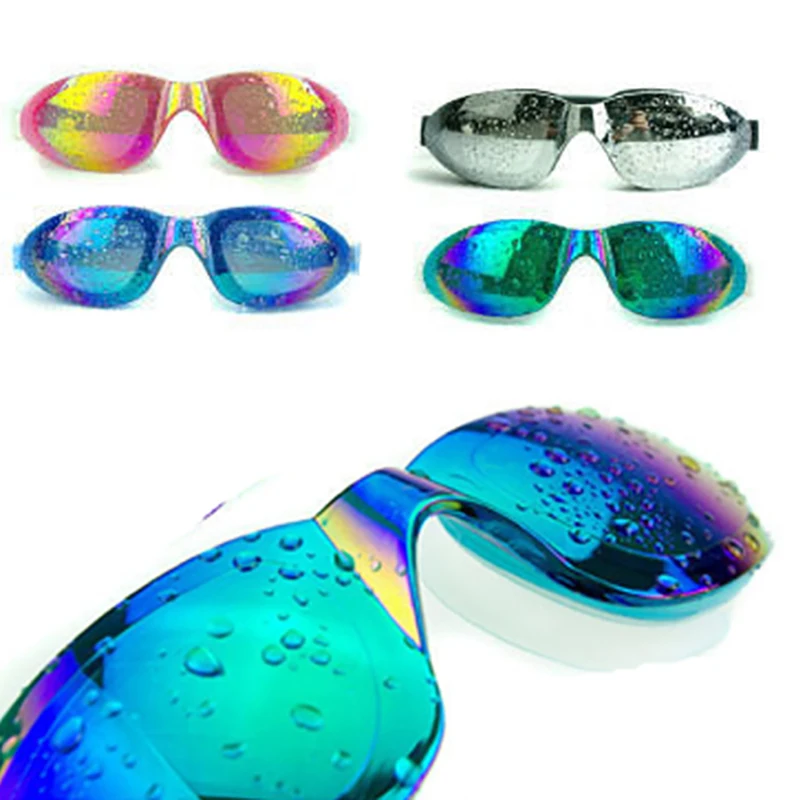 Для женщин и мужчин Профессиональный Водонепроницаемый Анти-туман УФ взрослых регулируемые плавательные очки купальник Natacion Piscina