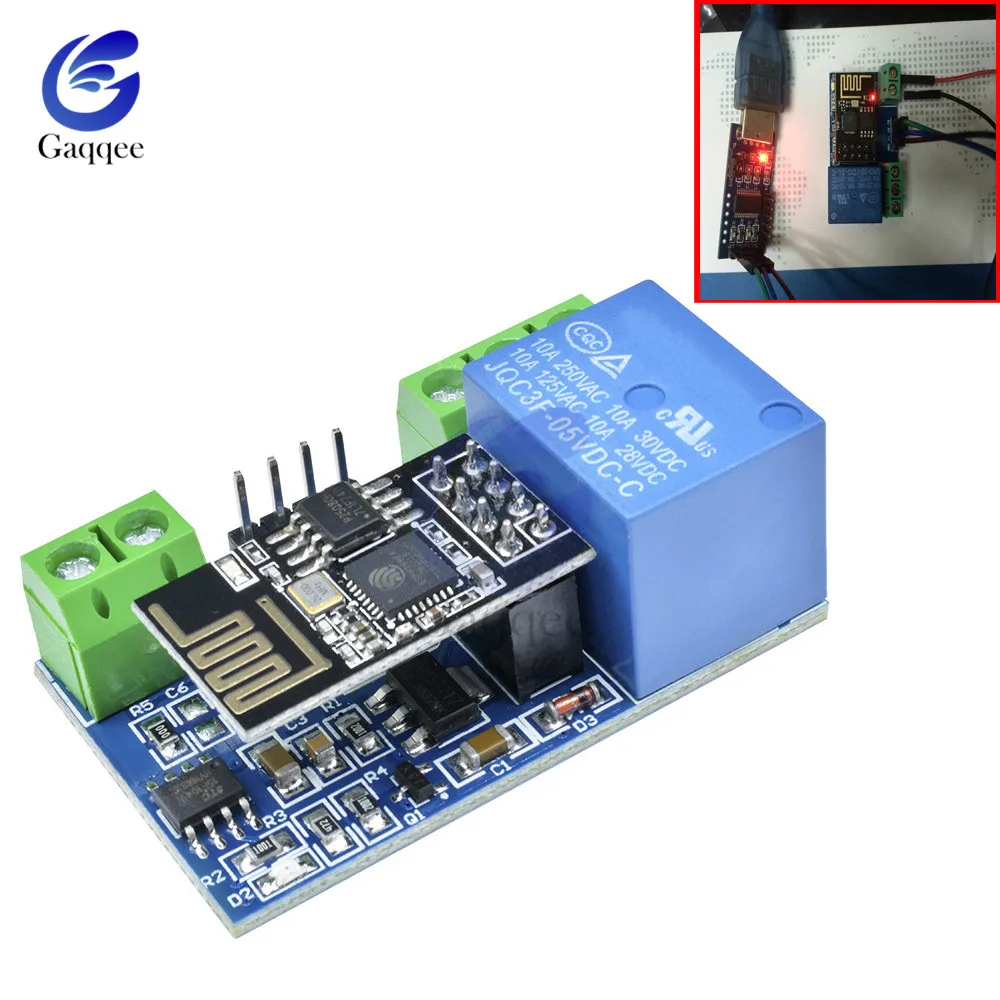Релейный модуль 5V 1CH ESP8266 беспроводная плата ESP01S Wi Fi для умного дома