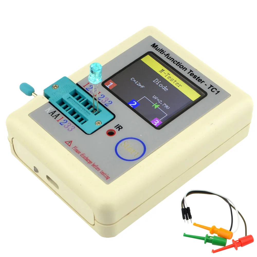 Новый тестер транзисторов TFT диодный триодный измеритель емкости LCR ESR BJT MOSFET
