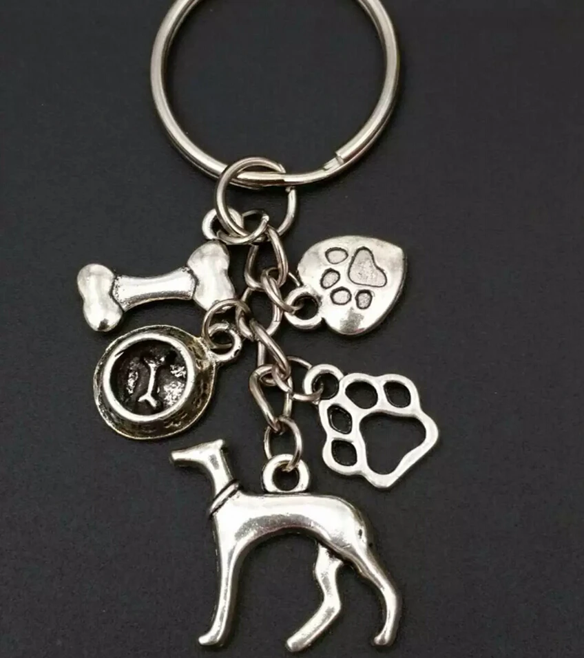 

1Pcs Mixed Dog Dog Bowl& Bone &Dog paw print Alloy Key Chain For Women Bag Keychain Charm Pendant Jewelry Aceessories Gifts
