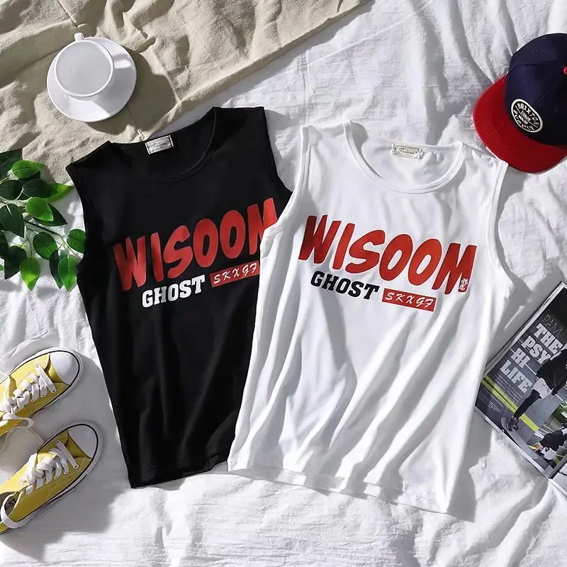 

Men Tank top Gyms Loose Workout Fitness Bodybuilding Sleeveless Shirt Male Clothing Casual Singlet Vest