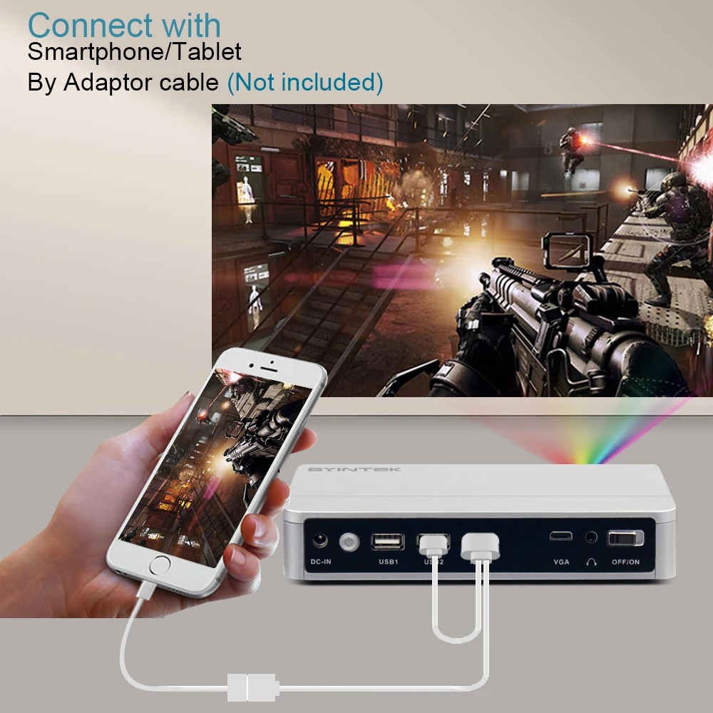 BYINTEK UFO R9 الذكية الروبوت WIFI فيديو مايكرو المحمولة DLP البسيطة LED 3D العارض ل كامل HD 1080 P المنزل المسرح الأعمال مكتب