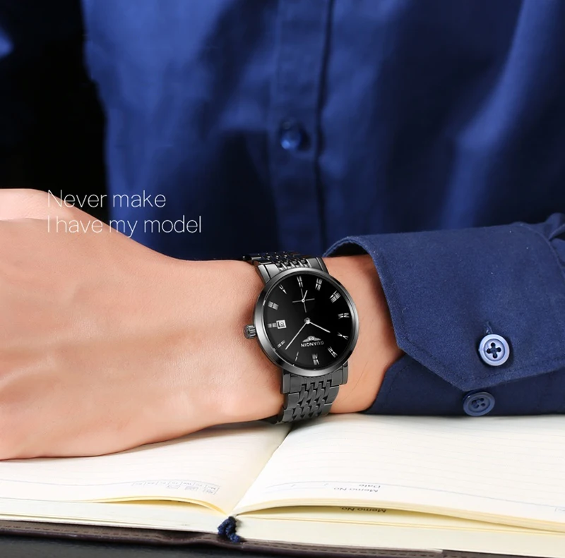 GUANQIN механические часы для мужчин деловые автоматические часы с датой мужские часы Лидирующий бренд водонепроницаемые часы Relogio Masculino