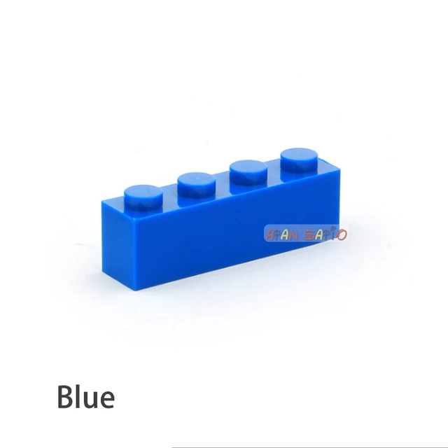 50PCS DIY Building Blocks Thick Figures Bricks 1x4 Dots Educational Creative Size Compatible With Brand Toys for Children 3010 Blue 50pcs