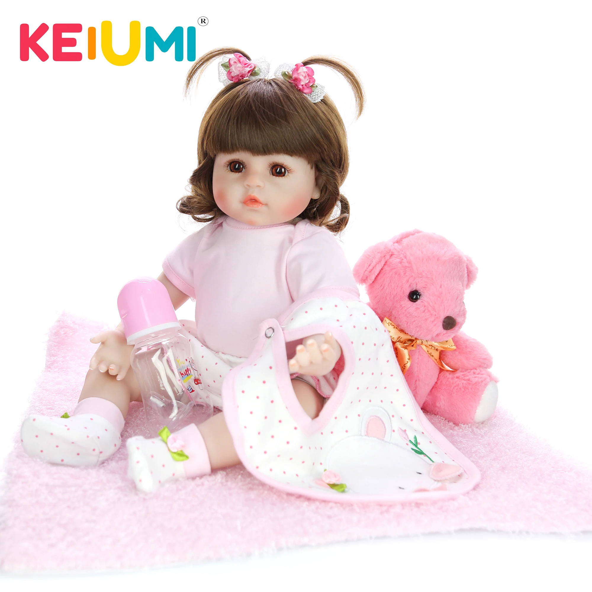 KEIUMI прекрасный 18 Inch Новый стиль Reborn Baby милая кукла-девочка с тканью средства