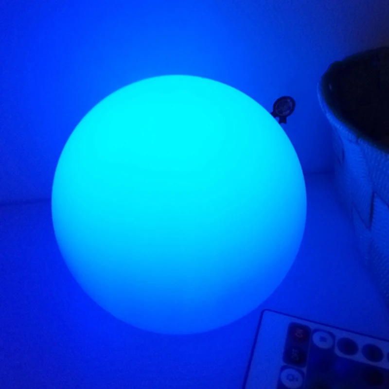 

Skybess D12*H10cm LED Table Lamps Hanging Sphere Round Ball 24 Keys IR Remote Control free shipping 100pcs/lot