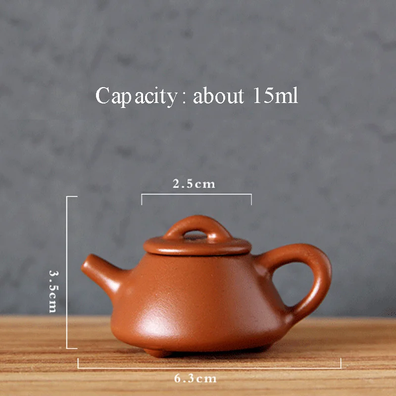 Mini teapot teapot antique Shishi stone scoop pot pocket small capacity home gift teapot tea pet tea play ornaments