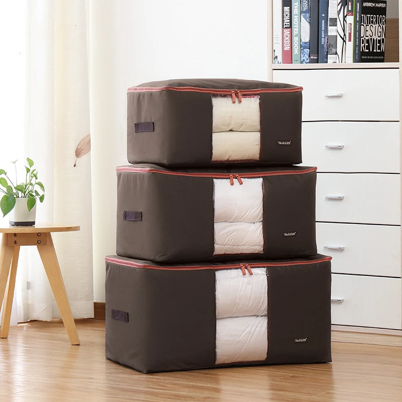 

600D Oxford Quilt Storage Bag Clothes Duvets Container Closet Organizer Ultra Large Luggage Packing Bag Tidy Clothing Organizer