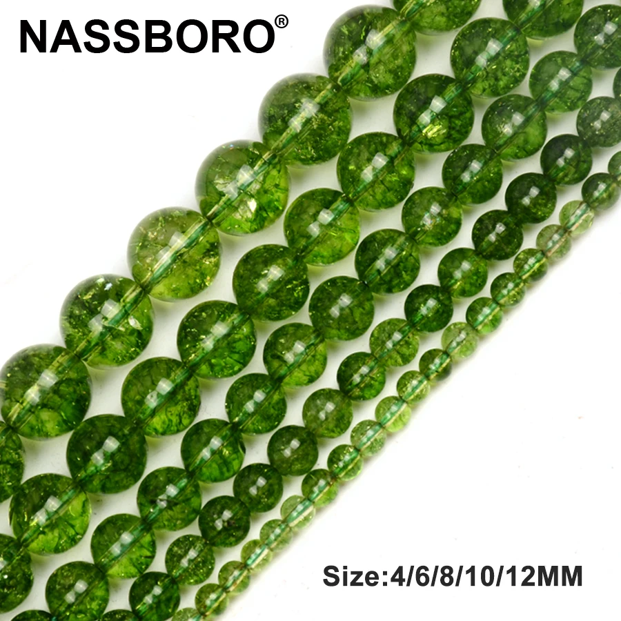 Green Natural Crystal Beads Natural Stone Beads for Jewelry Making
