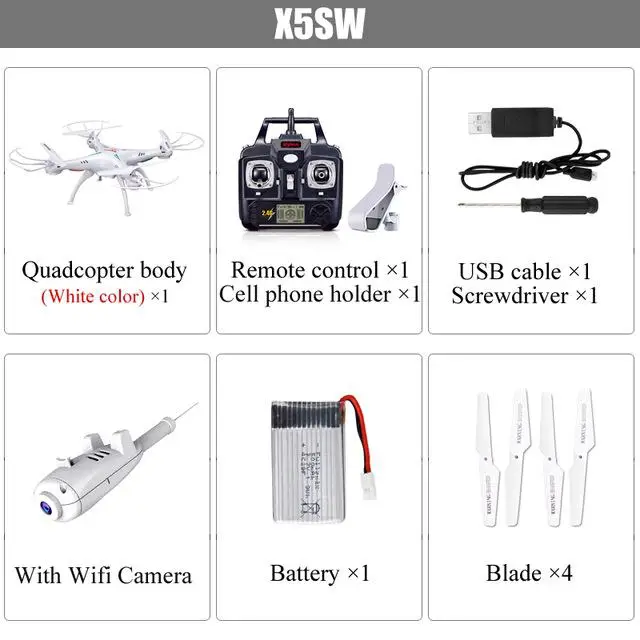 SYMA X5SW Дрон с WiFi камерой передача в реальном времени FPV Квадрокоптер(X5C обновление) HD камера Дрон 4CH RC вертолет