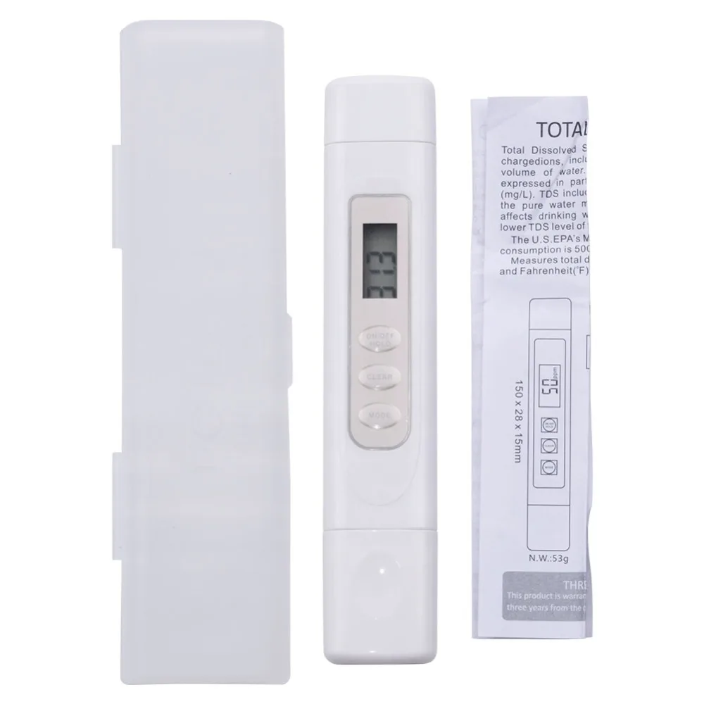 ЖК-Цифровой TDS 3 TDS инструмент фильтр ручка температура PPM тестер, 0-9999 PPM тестер набор чистоты фильтра как Xiaomi Tds