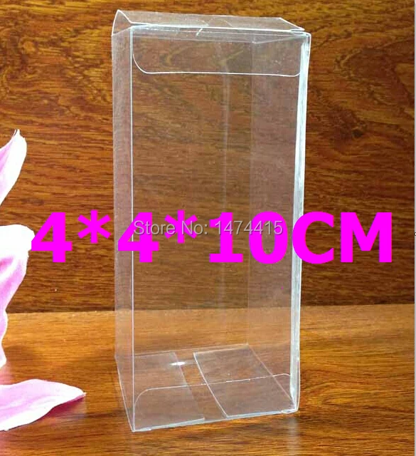 

Wholesale 4*4*10 cm clear PVC Box,transparent gift package boxes,toy packaging dolls display plastic box Free shipping 100pcs