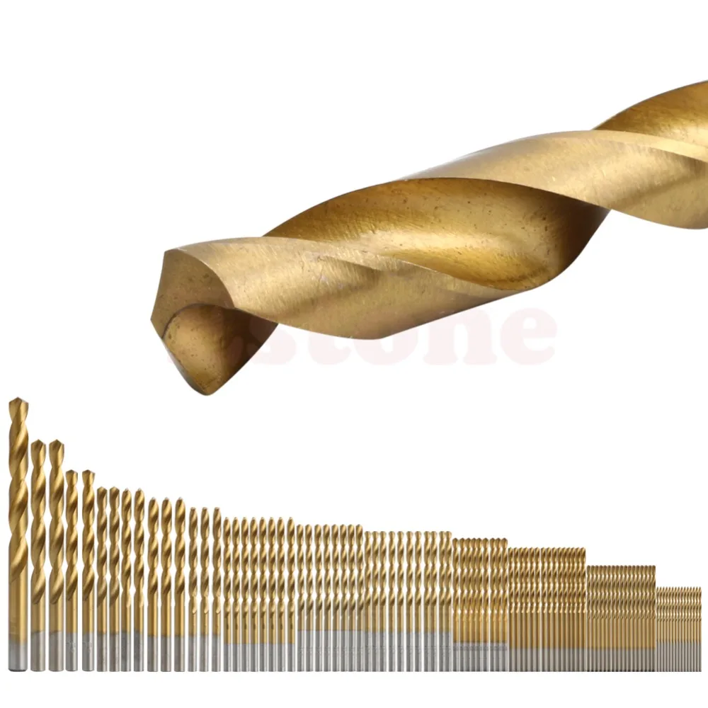 98Pcs 1.5MM-10MM Titanium Coated Metal HSS High Speed Steel Drill Bit Set Tool 98Pcs 1.5MM-10MM Titanium Coated Metal HSS High Speed Steel Drill Bit Set Tool