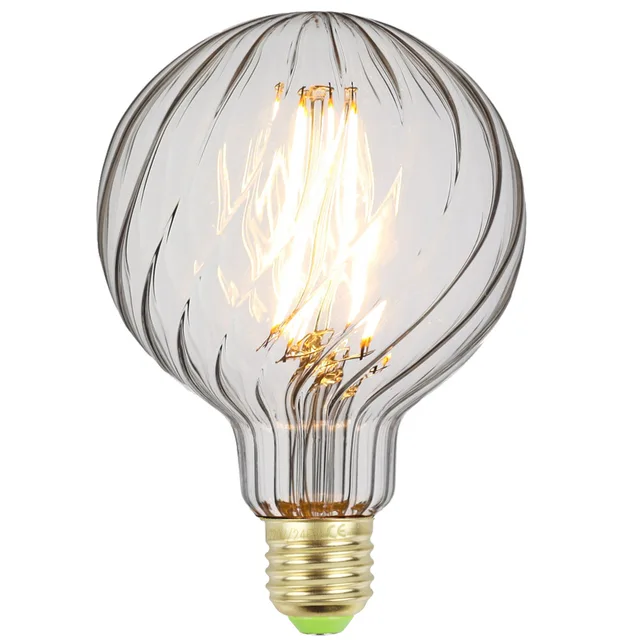 TIANFAN Led Bulbs Vintage Light Bulb G95 Globe Swirl 4W 220/240V E27