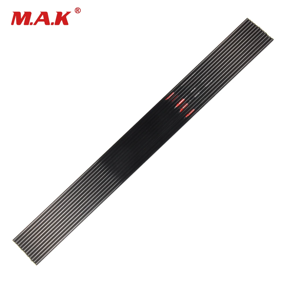 Günstige 12 24 Pcs Wirbelsäule 300 340 400 500 Reine Carbon Pfeil Welle DIY Pfeil für Jagd Schießen Bogenschießen outdoor