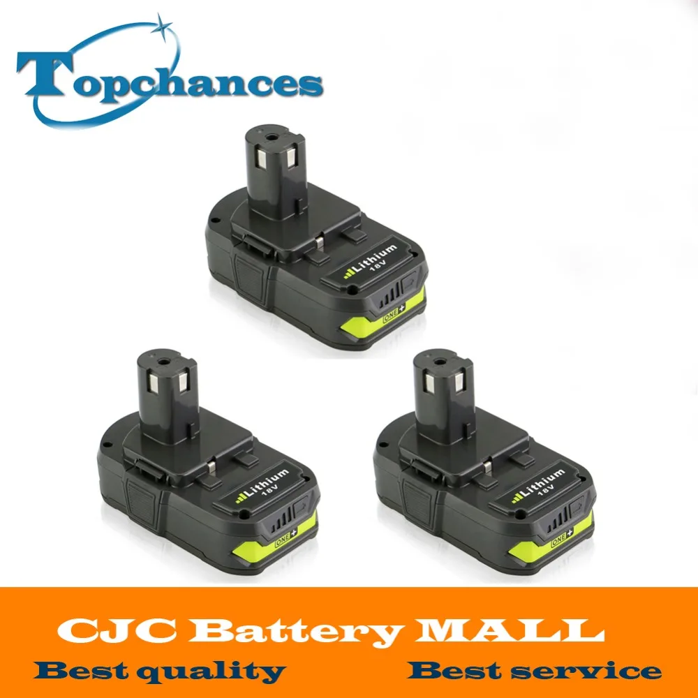 3PCS 18V 2500mAh Li Ion Rechargeable Battery For Ryobi RB18L25 One Plus for font b power