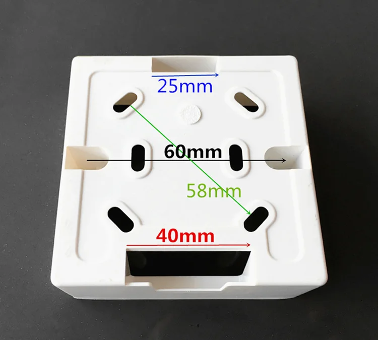 86 тип 86*86 мм электрические розетки настенный выключатель открытая установка Нижняя коробка пластина ПВХ