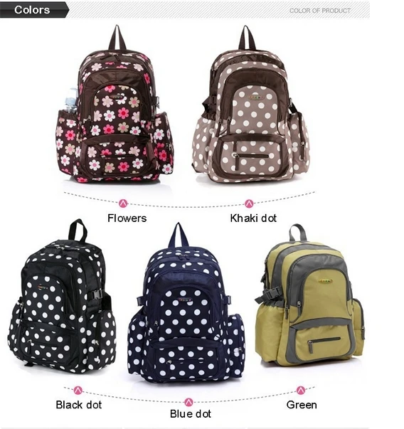 

Colorland super large capacity multifunctional backpack nappy bag baby diaper bags changing mat mommy bag babies care product
