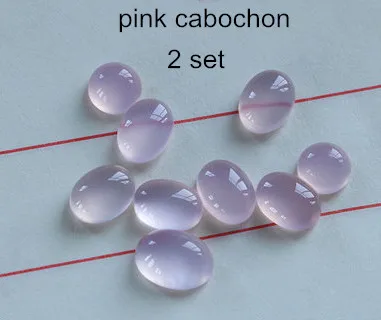 pink cabochon 2 set Модница-2 шт сырая латунь мастерская отливка соединители для ювелирных изделий на основе кабошона настроек, 60*32 мм DIY ювелирных изделий - Цвет: pink cabochon 2 set