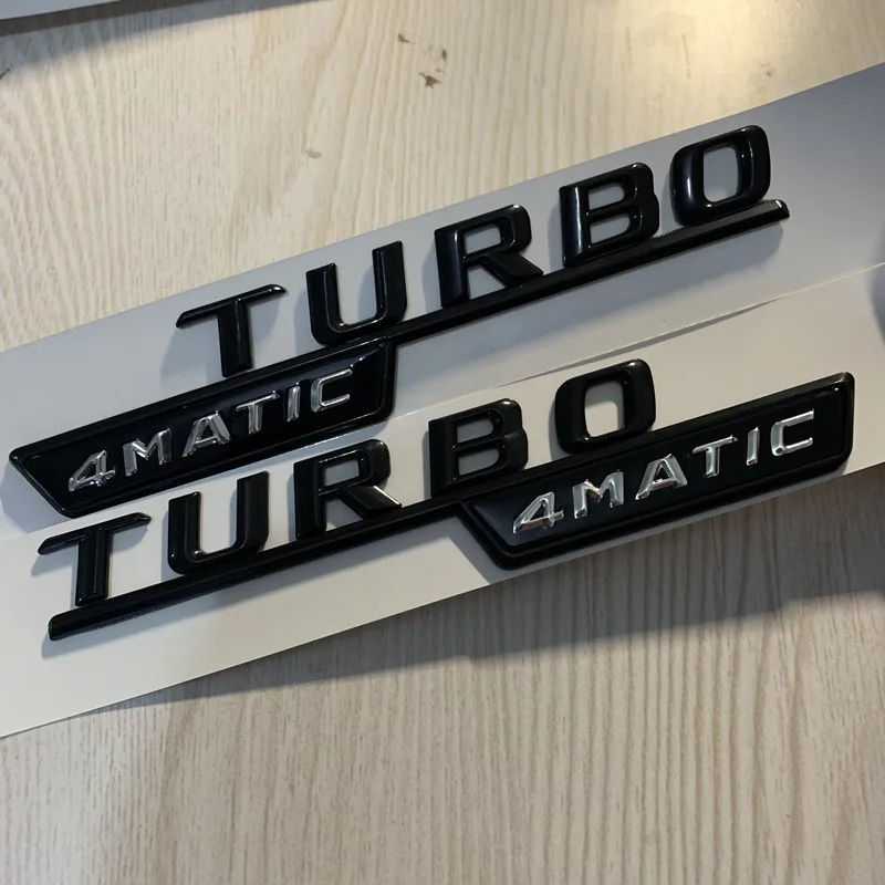 Эмблема письма Turbo 4matic A M G эмблема на крыло Supercharge логотип для автомобильного стайлинга Стикеры для Mercedes Benz AMG глянцевый черный