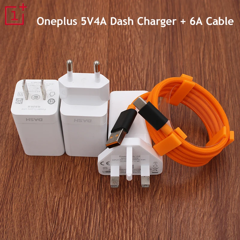 

Original Oneplus 7 6 6T 5V4A Dash Charger + 1m Type C Mclaren Warp Dash Cable 6A Fast charging For OnePlus 7 6T 6 5 5T 3 3T